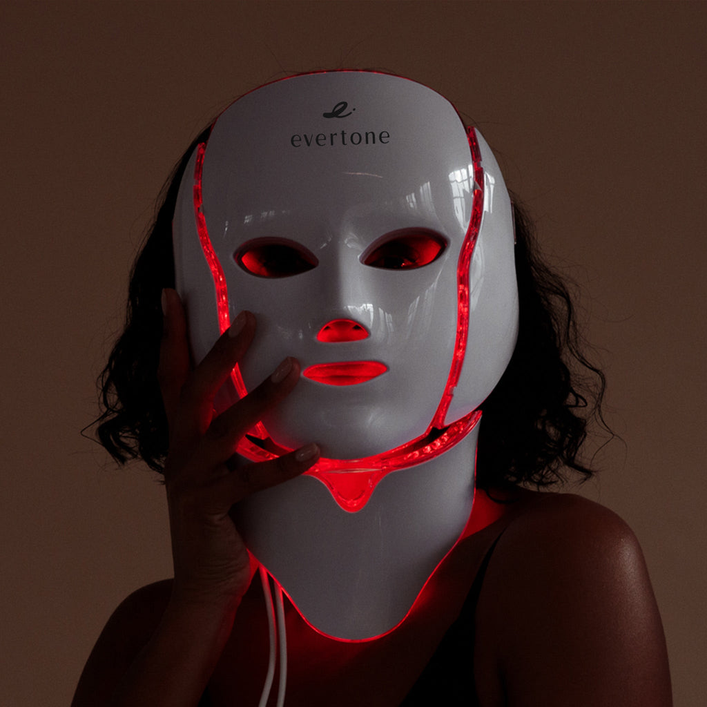 evertone red light microcurrent mask led face & neck mask reviews
